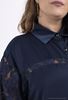 Picture of CURVY GIRL ELEGANT SATIN BLOUSE WITH LACE